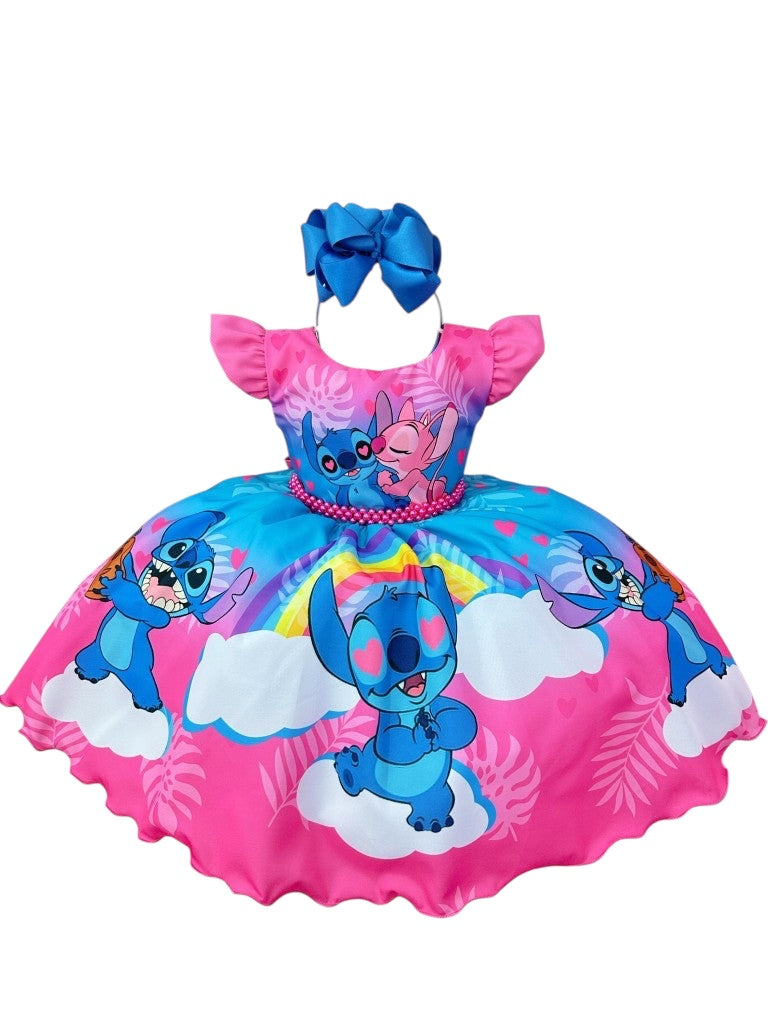 Lilo y Stitch Niños Vestidos de Amor Fiestas Coloridas
