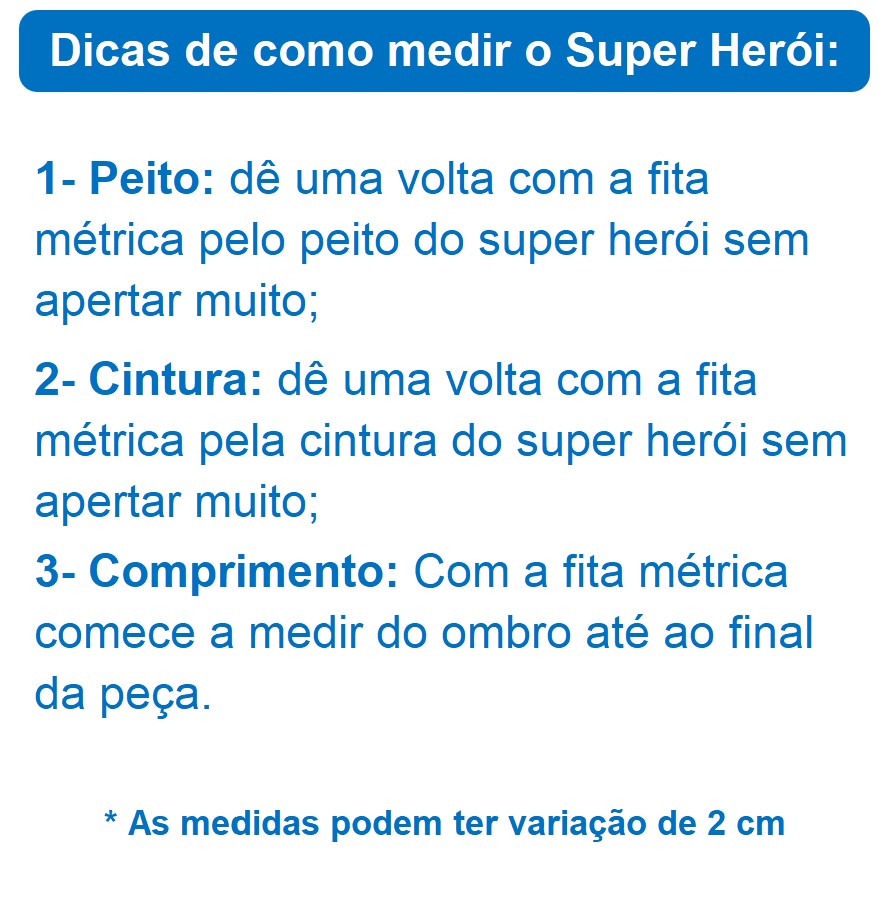 Fantasia Infantil Azul e Vermelha Acompanha Máscara
