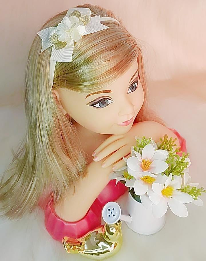 Diadema para bebé con aplique de flores doradas en varios colores
