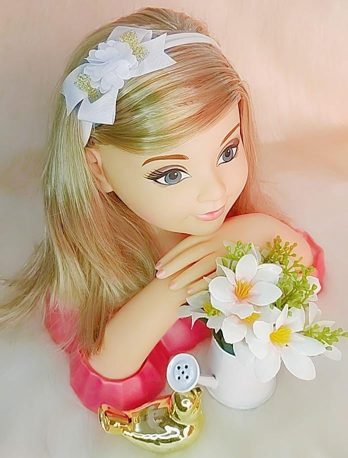 Diadema para bebé con aplique de flores doradas en varios colores