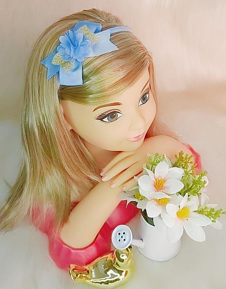 Diadema para bebé con aplique de flores doradas en varios colores