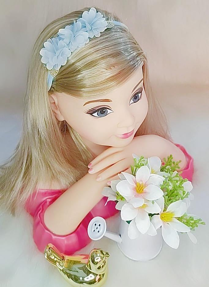 Diadema para bebé con aplique de flores doradas en varios colores