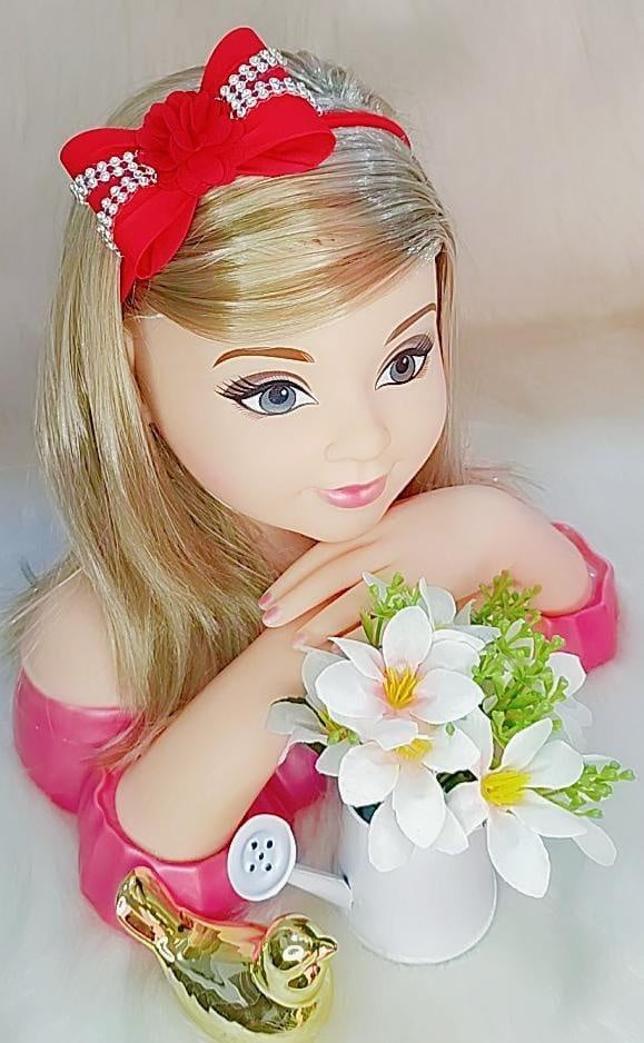 Diadema para bebé con lazo de flores y pedrería en varios colores