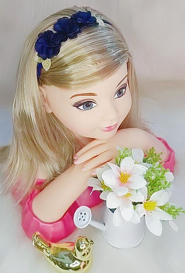 Diadema para bebé con aplique de flores doradas en varios colores