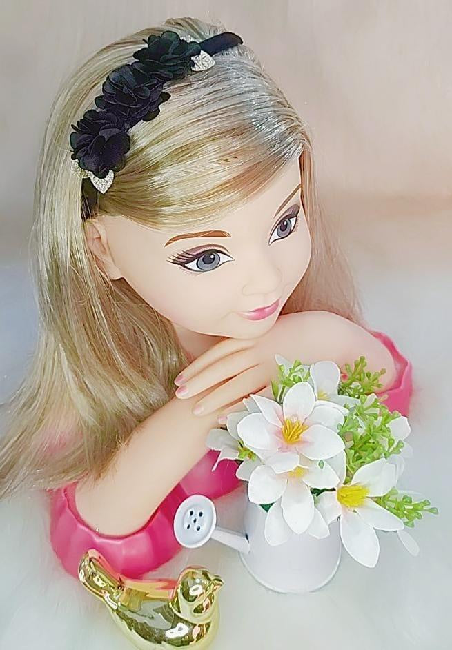 Diadema para bebé con aplique de flores doradas en varios colores