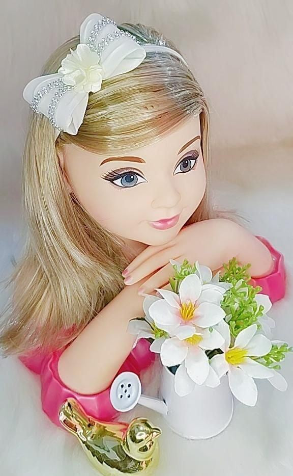 Diadema para bebé con lazo de flores y pedrería en varios colores
