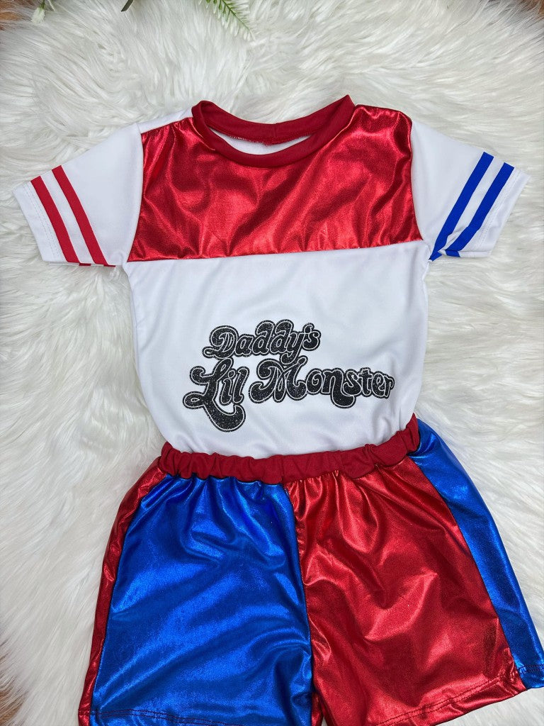 Disfraz de Harley Quinn superbrillante para fiesta infantil