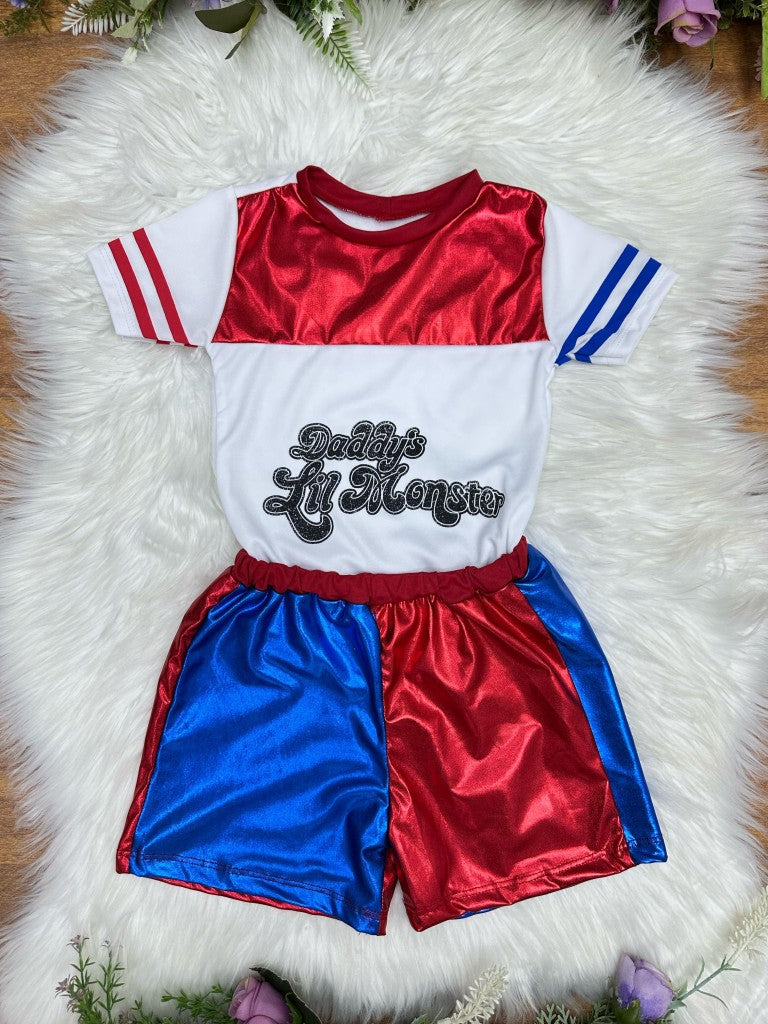 Disfraz de Harley Quinn superbrillante para fiesta infantil
