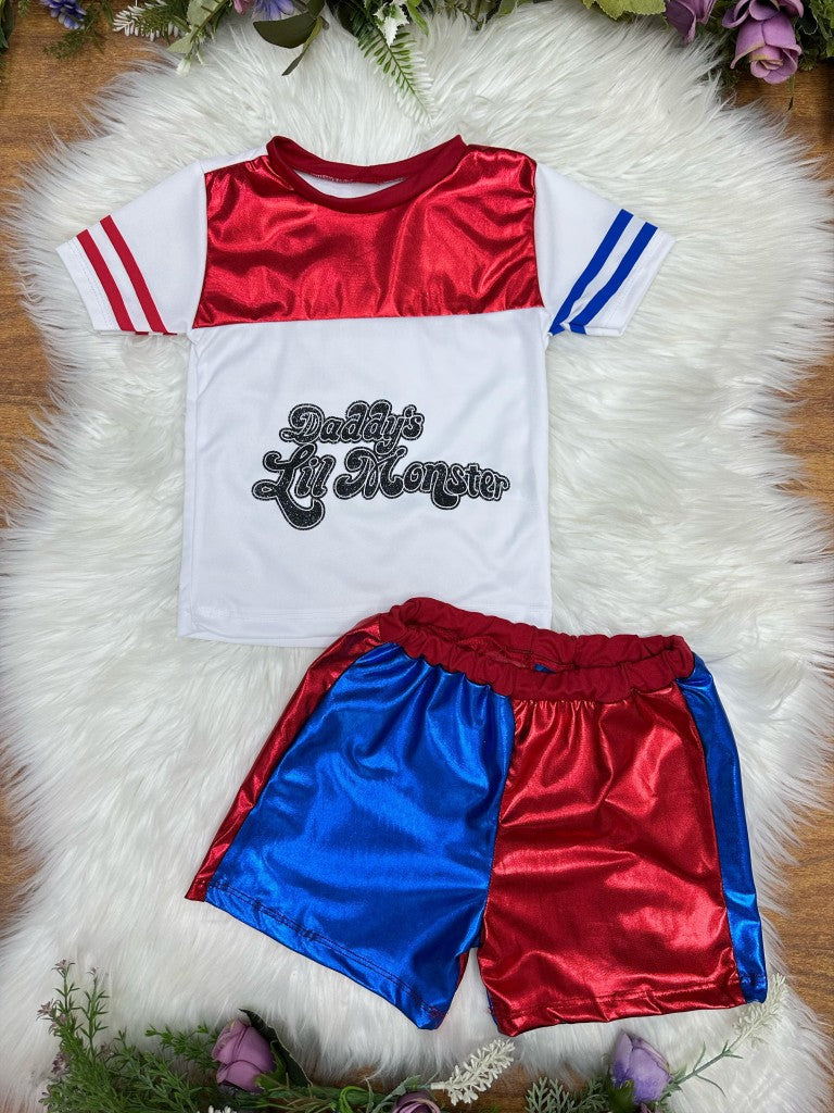 Disfraz de Harley Quinn superbrillante para fiesta infantil