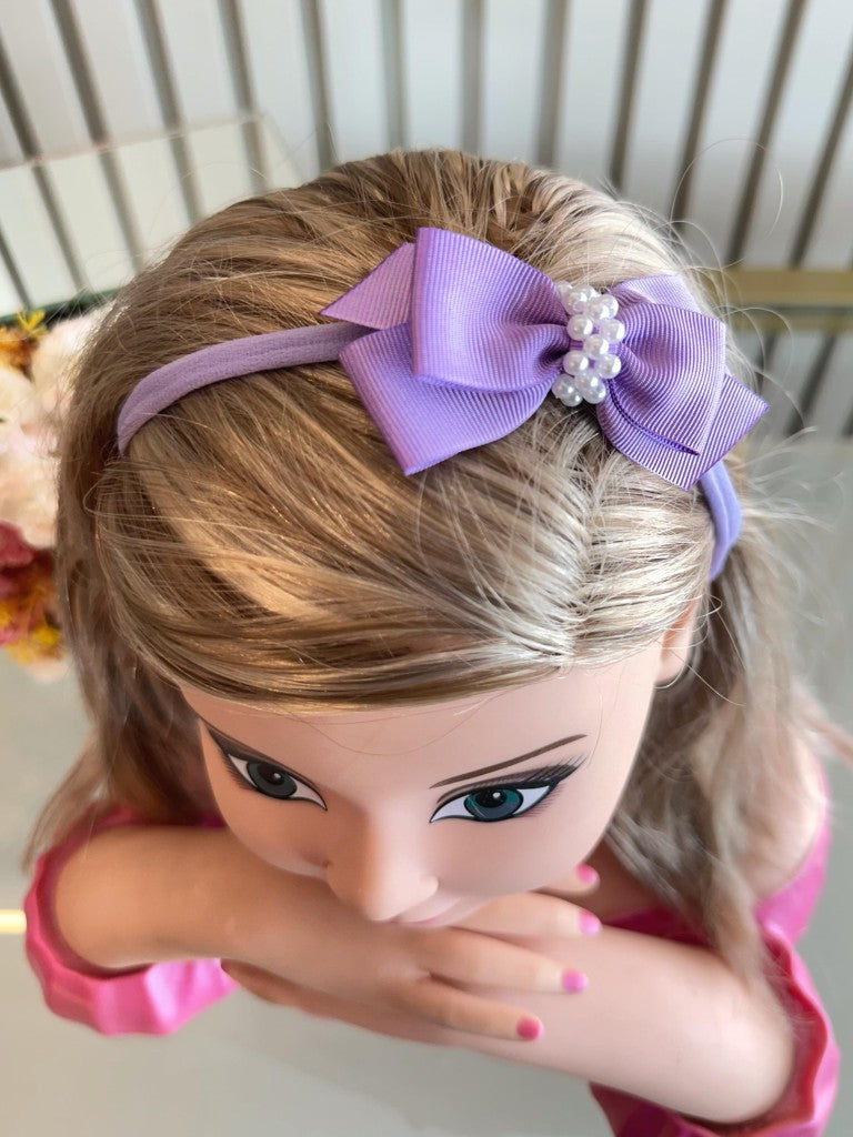 Diadema para bebé con lindas perlas en varios colores