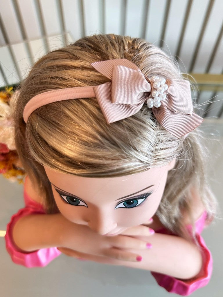 Diadema para bebé con lindas perlas en varios colores