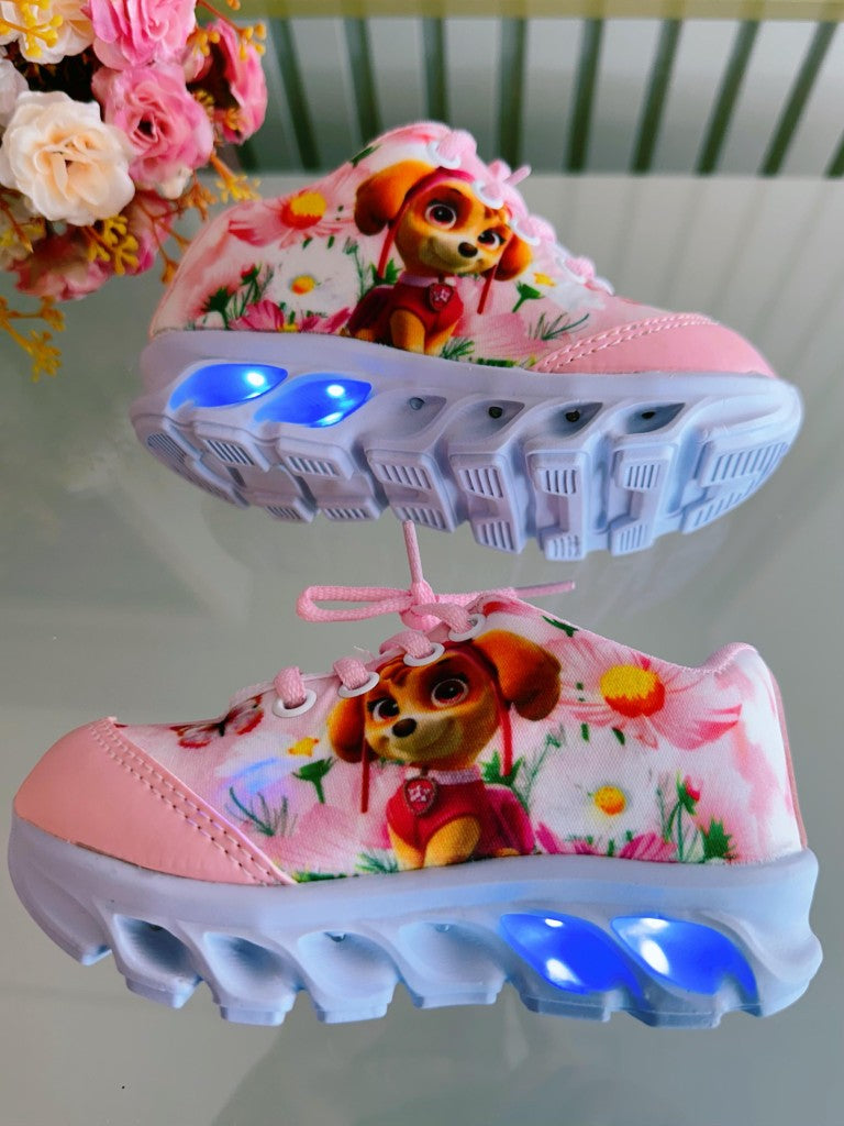 Zapatillas deportivas rosas Sky Paw Patrol para niña con luces LED