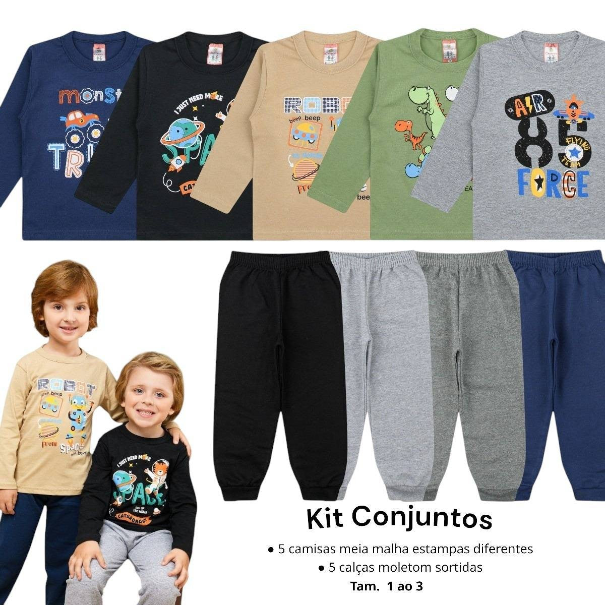 Kit de invierno de 10 piezas para niños Cleomara, de 1 a 8 años