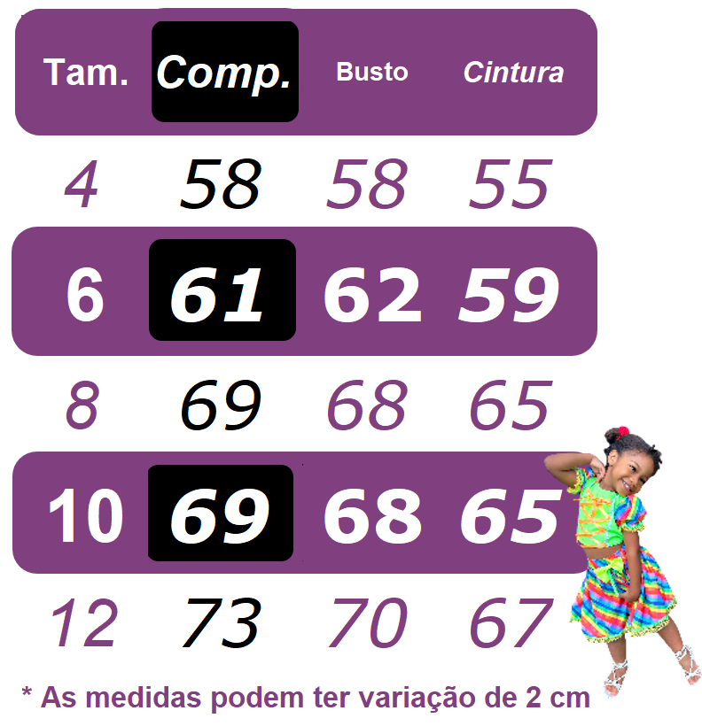 Disfraz infantil de junio rojo y azul con flores de colores