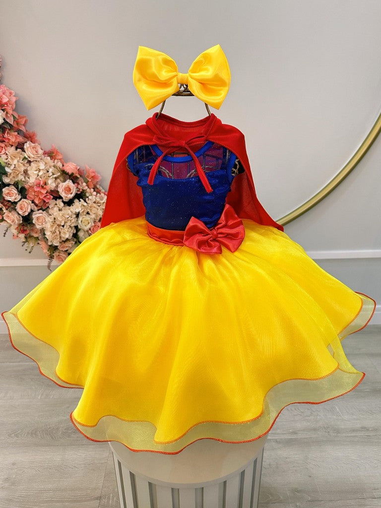 Disfraz infantil de princesa Blancanieves con capa