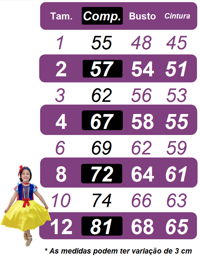 Disfraz infantil de princesa Blancanieves con capa