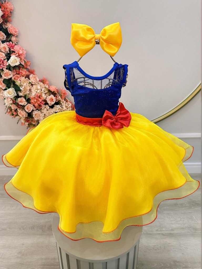 Disfraz infantil de princesa Blancanieves con capa