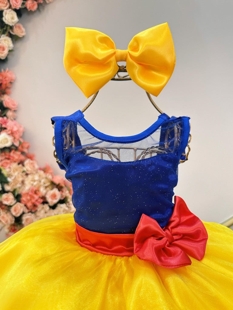 Disfraz infantil de princesa Blancanieves con capa