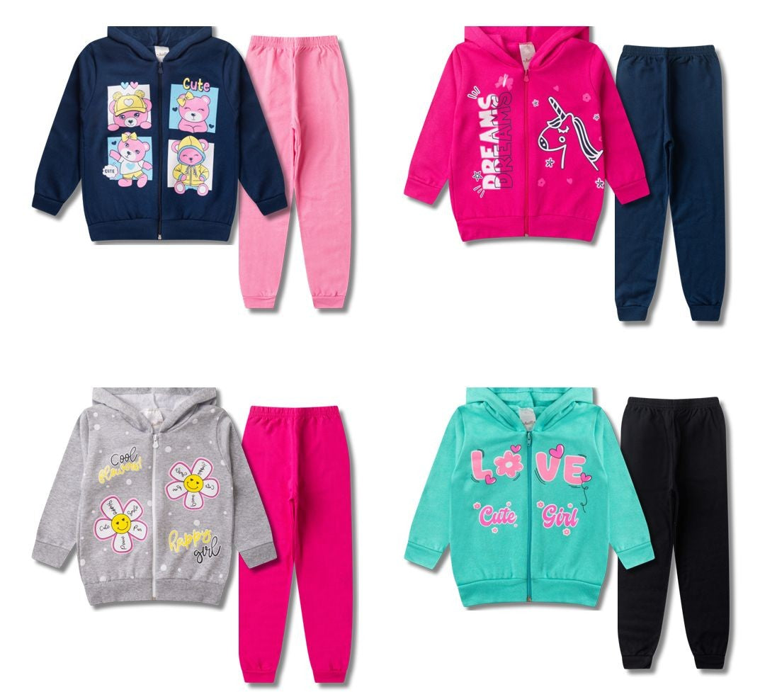 Conjunto de sudadera para niña Analê con estampados del 1 al 8