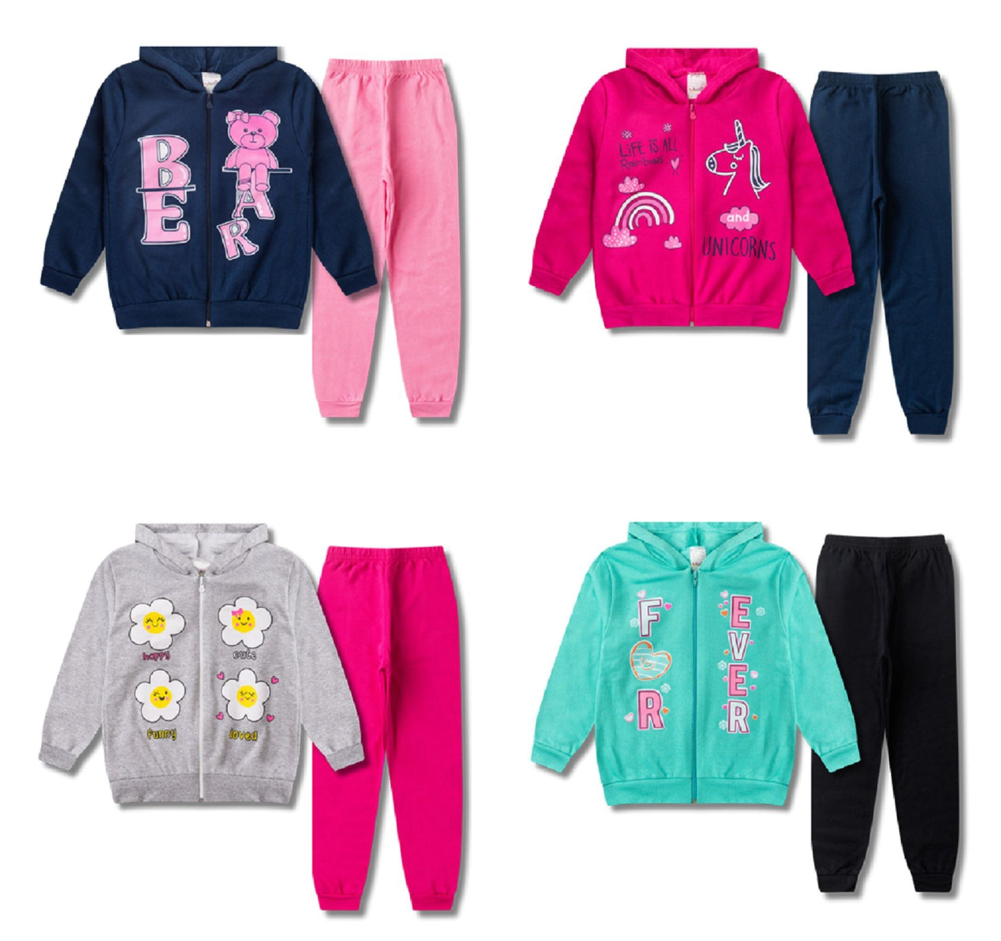 Conjunto de sudadera para niña Analê con estampados del 1 al 8