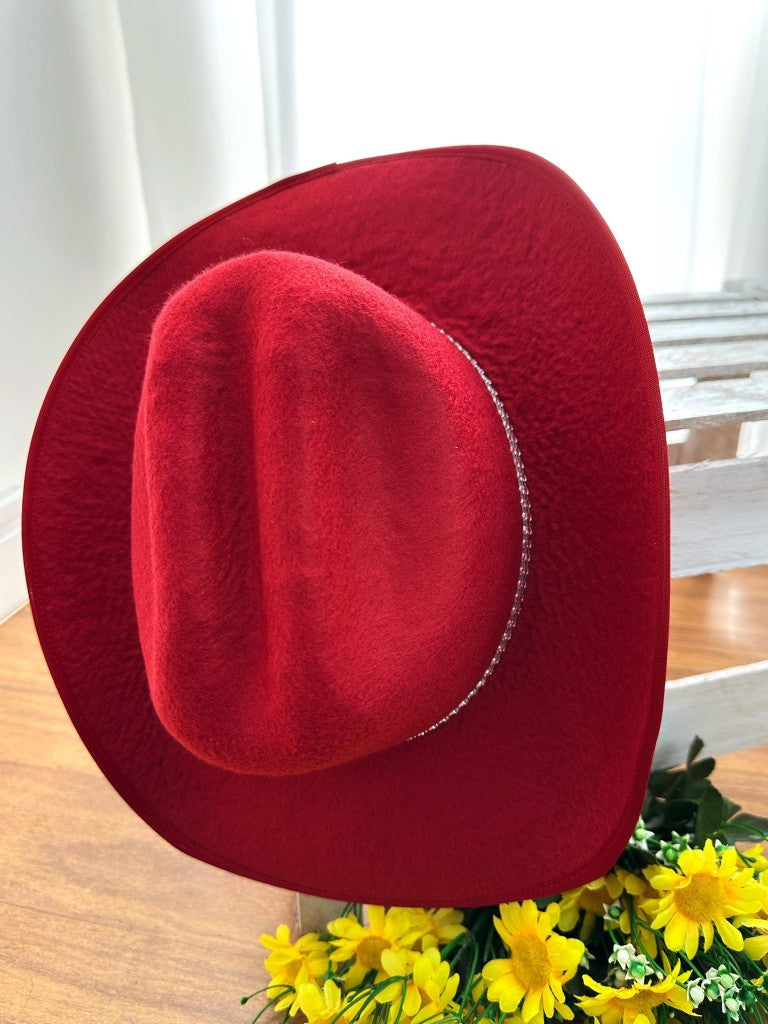 Sombrero de vaquero para niños rosa, rojo o negro