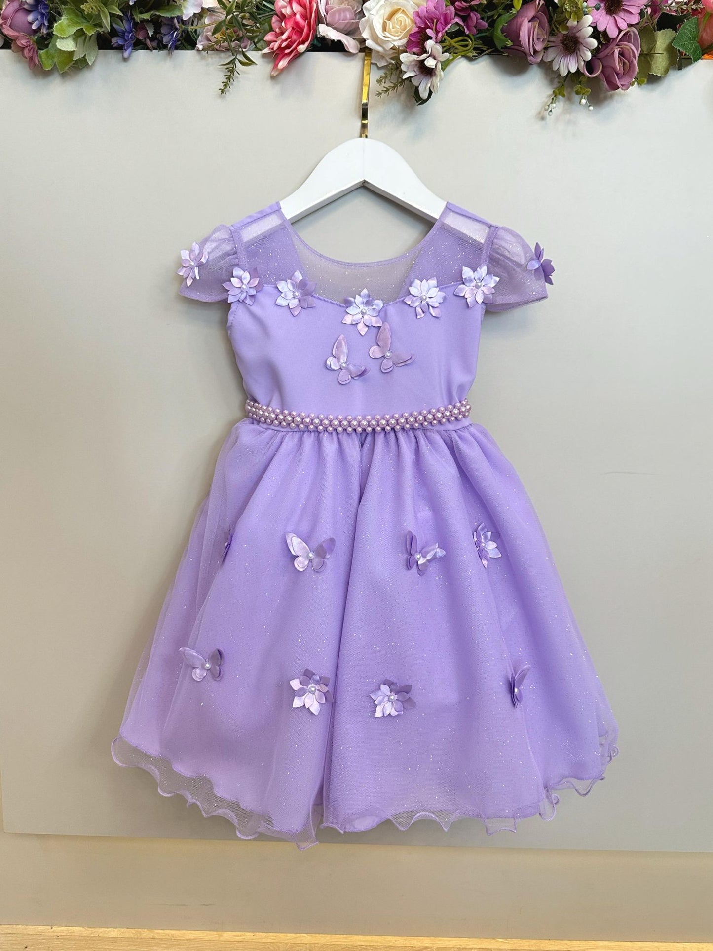 Vestido infantil lila Jardín encantado Fiestas de lujo