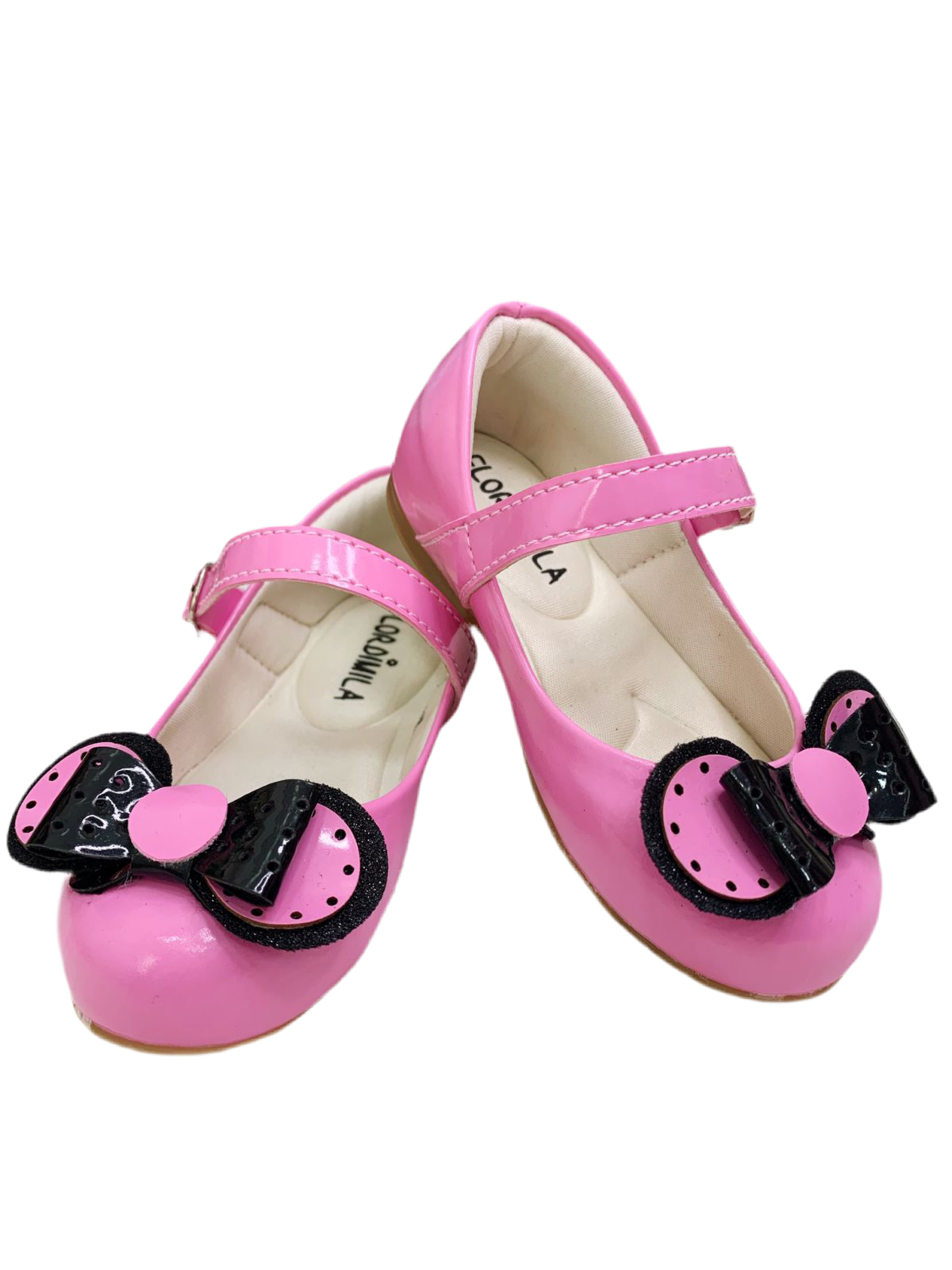 Zapato rosa chicle con lazo de Minnie súper lujoso