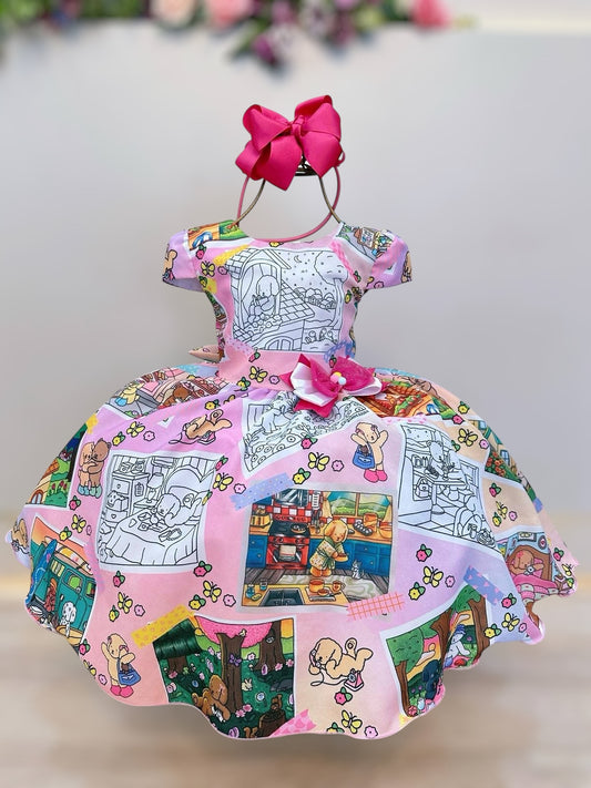 Vestido Infantil Bobbie goods Festas Pinte e Lave + Canetinhas 12 Cores