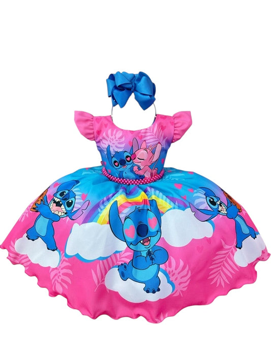 Lilo y Stitch Niños Vestidos de Amor Fiestas Coloridas