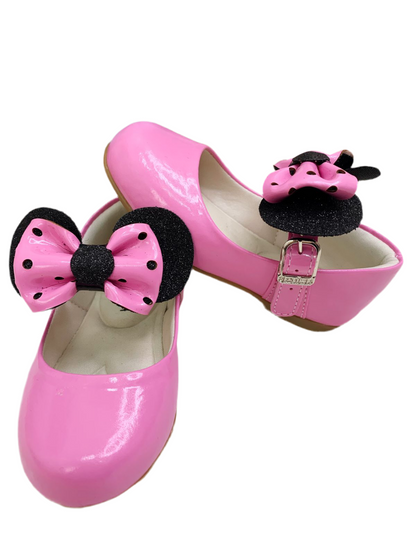Zapato rosa chicle con lazo de Minnie Mouse Super Lujo