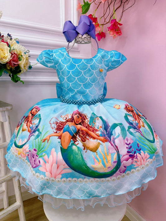 Vestido infantil de la película Princesa Ariel con escamas de sirena