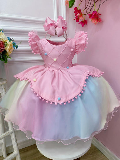 Vestido infantil Circo Rosa Lluvia de Amor Colorida