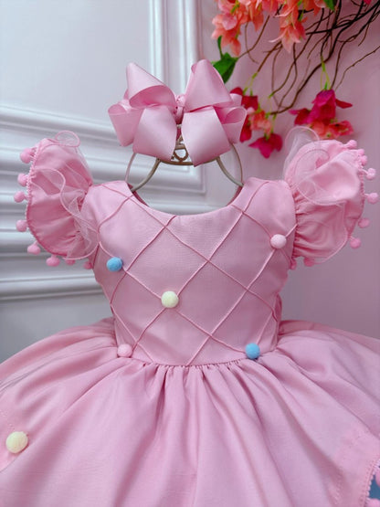 Vestido infantil Circo Rosa Lluvia de Amor Colorida