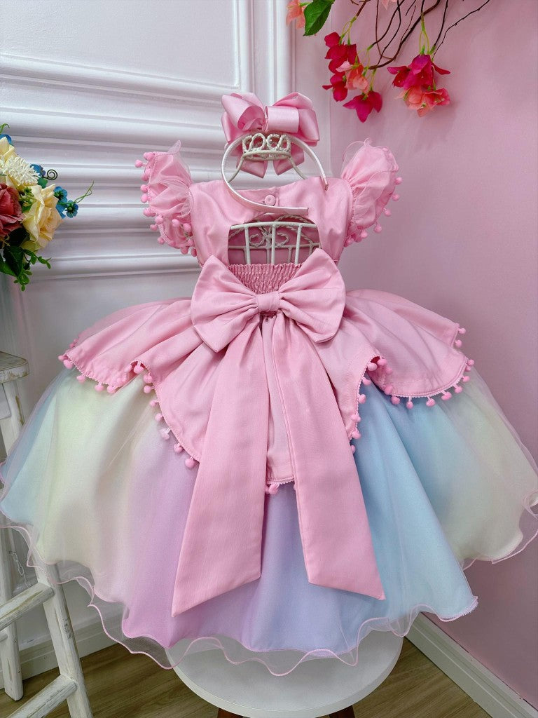 Vestido infantil Circo Rosa Lluvia de Amor Colorida
