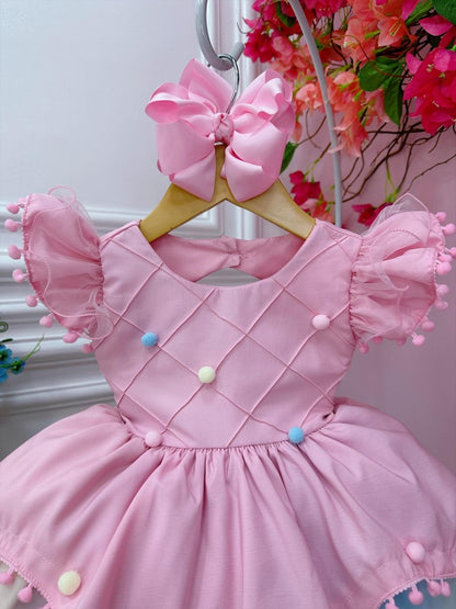 Vestido infantil Circo Rosa Lluvia de Amor Colorida