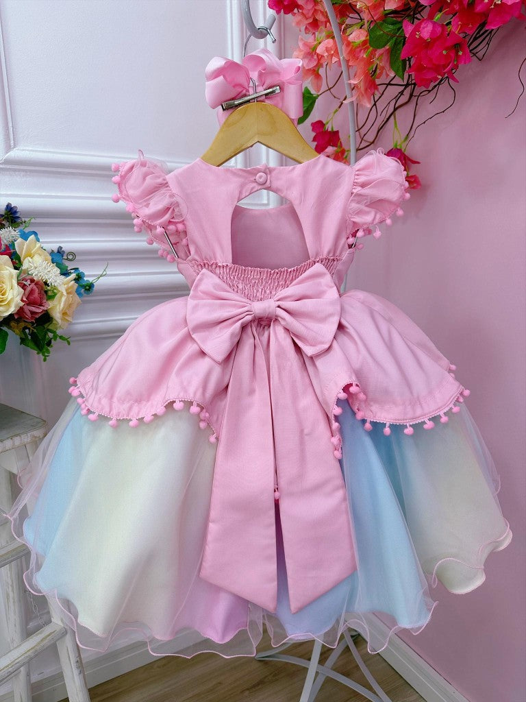 Vestido infantil Circo Rosa Lluvia de Amor Colorida