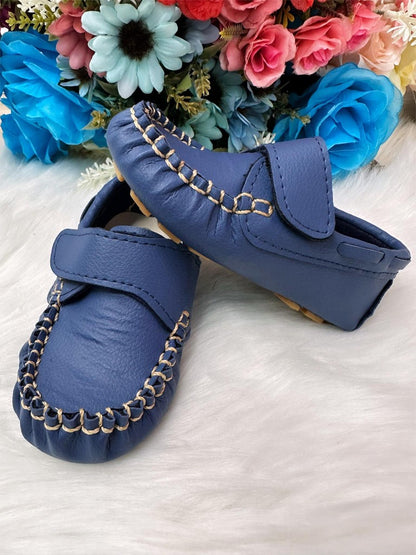 Zapatos mocasín azul marino con velcro Princes 