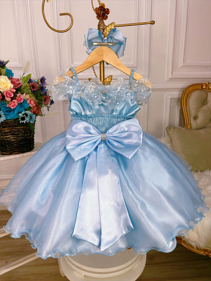 Vestido infantil de Frozen con capa y lazo para fiesta de princesas de lujo