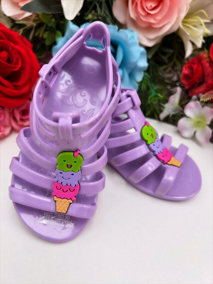 Sandalias de gladiador Baby Ice Cream Maxi con purpurina lila 