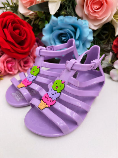 Sandalias de gladiador Baby Ice Cream Maxi con purpurina lila 