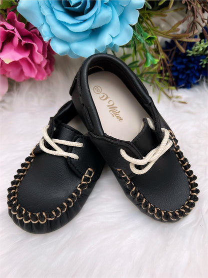 Mocasín negro con cordones Princes 