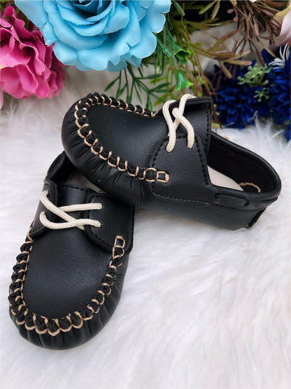 Mocasín negro con cordones Princes 