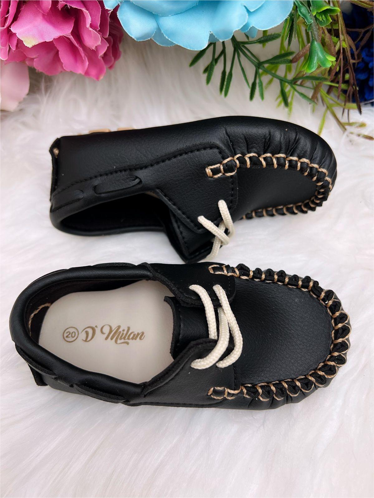 Mocasín negro con cordones Princes 