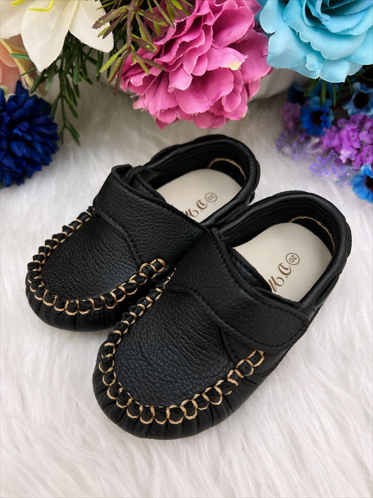 Zapatos mocasín negros con velcro Princes 