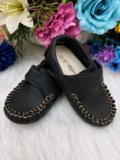 Zapatos mocasín negros con velcro Princes 