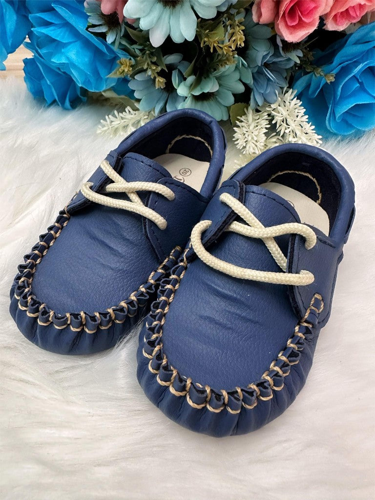 Zapatos mocasín azul marino con cordones Princes 