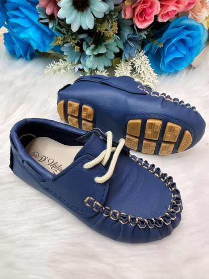 Zapatos mocasín azul marino con cordones Princes 
