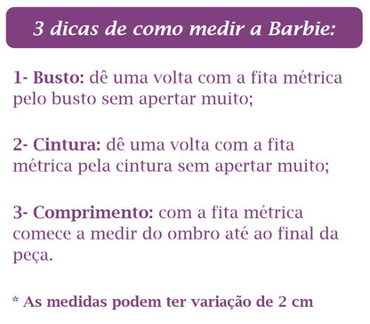 Conjunto de vaqueros Barbie con lazo de fiesta de lujo