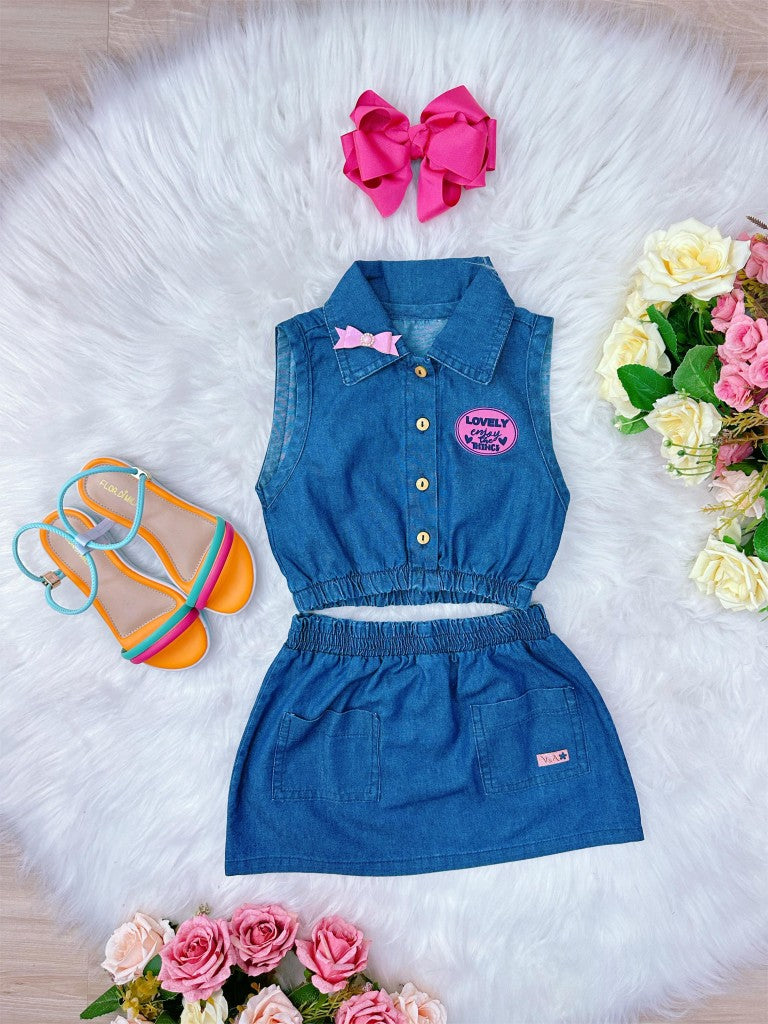 Precioso conjunto de vaqueros Enjoy The Things con broche de fiesta de lujo