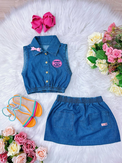 Precioso conjunto de vaqueros Enjoy The Things con broche de fiesta de lujo